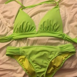 Neon green Victoria’s Secret bikini
